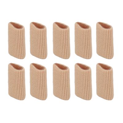 10pcs Toe Cushion Tube Soft Silicone Finger Toe Sleeves Corn Pad Protector for Blisters Calluses M 1.2 X 0.8in