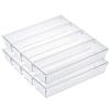 10 Pack 12 X 3 X 2 Inch Clear Drawer Organizer Trays Desk Drawer Divider Storage Bins Storage Box Set For Kitchen