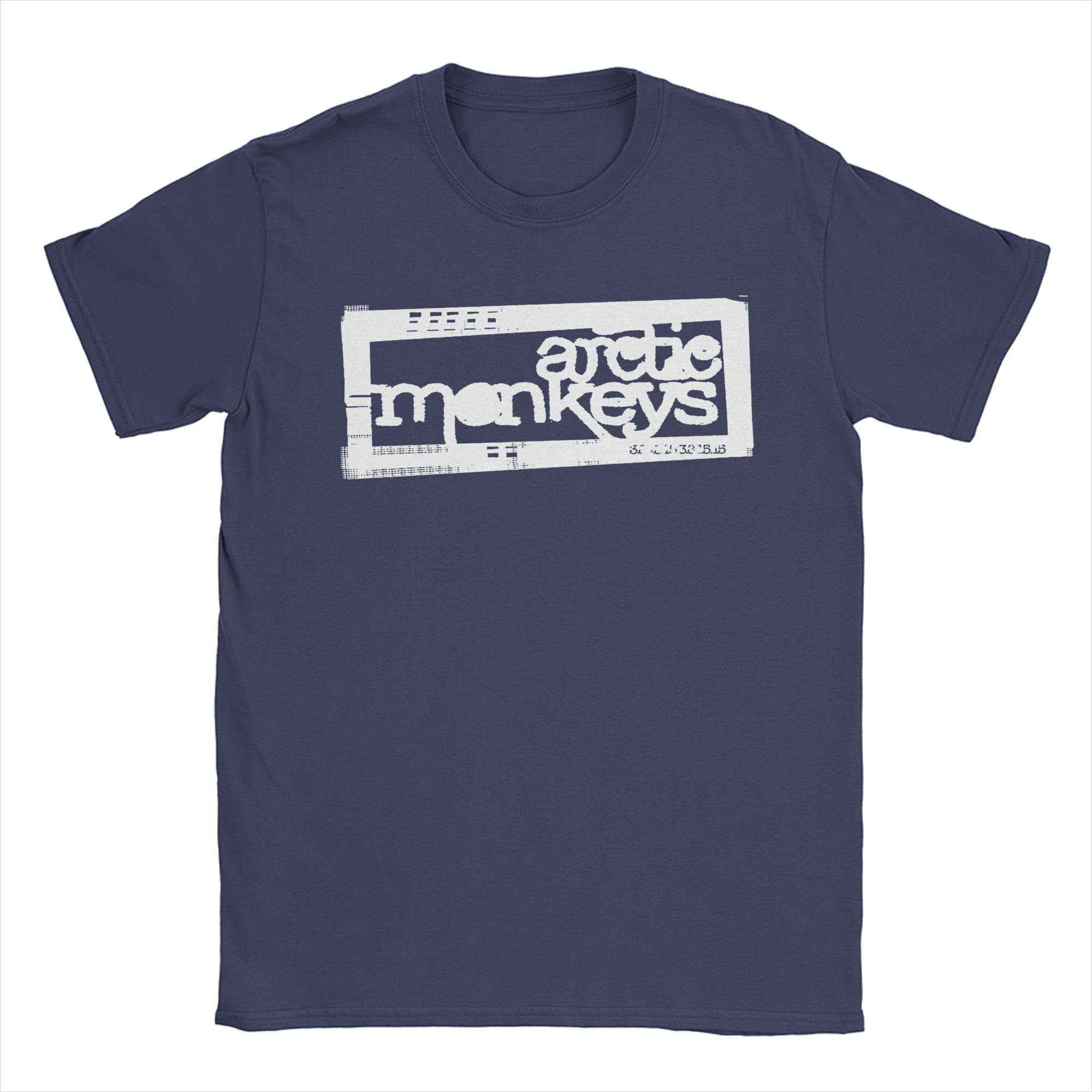 Comfortable season Arctic Monkeys T-shirt Heren Geweldig Puur Katoen T-shirt Ronde Hals Korte Mouw T-shirt Cadeau Idee Tops XXXXL marineblauwe kleur