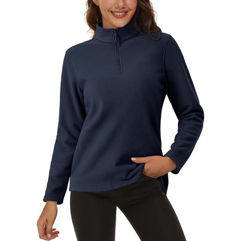 Women S Outdoor Fleece Pullover Tennis Sports Long Sleeve Top