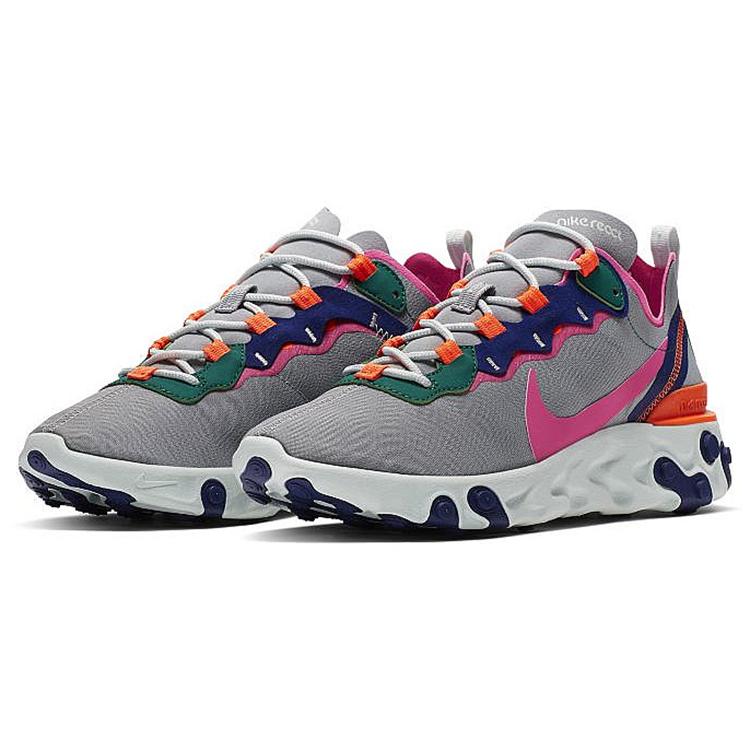 New Nike React Element 55 Wolf Grey Multi Color Women's BQ2728-006