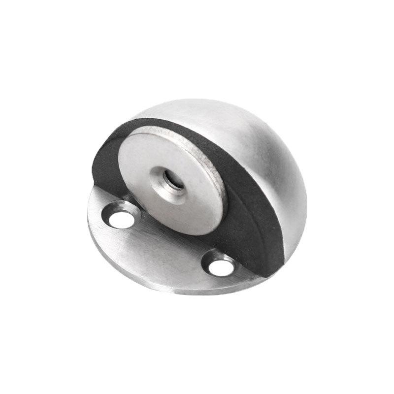 Strong Magnetic Stainless Steel Door Stopper with Anti-Collision & Anti-Wind Features, No-Drill Floor Mount, Thickened Rubber Turtle Top Bumper