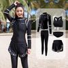 Damen Sonnenschutz-Neoprenanzug: Langarmshirt & Hose, Schlankmachend, Schnelltrocknend, Quallenresistent für Schnorcheln & Surfen