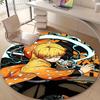 1pc Agatsuma Zenitsu  Print Round Carpet Chair Round Carpet Suitable for Bedroom Living Room Home Decorative Carpet