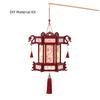 New Year DIY Spring Festival Lanterns Luxury LED Luminous Wooden Lanterns  Festival Decorations