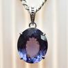 Natural Color Change Alex 32.70 Ct CERTIFIED 925 Sterling Silver Oval Pendant MY.PDS-334-NS