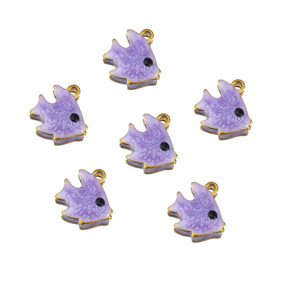 10pcs Stainless Steel Enamel Octopus Seahorse Dolphin Crab Clown fish Charm Bracelet Earring Pendant Base for DIY Jewelry Making