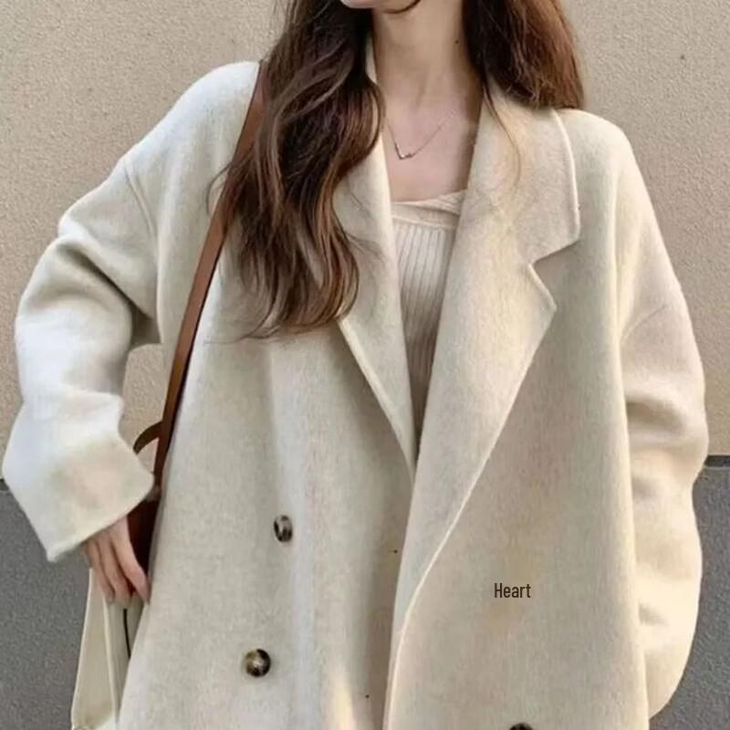 ZOSOUL Women's Minimalist Wool-Blend Coat