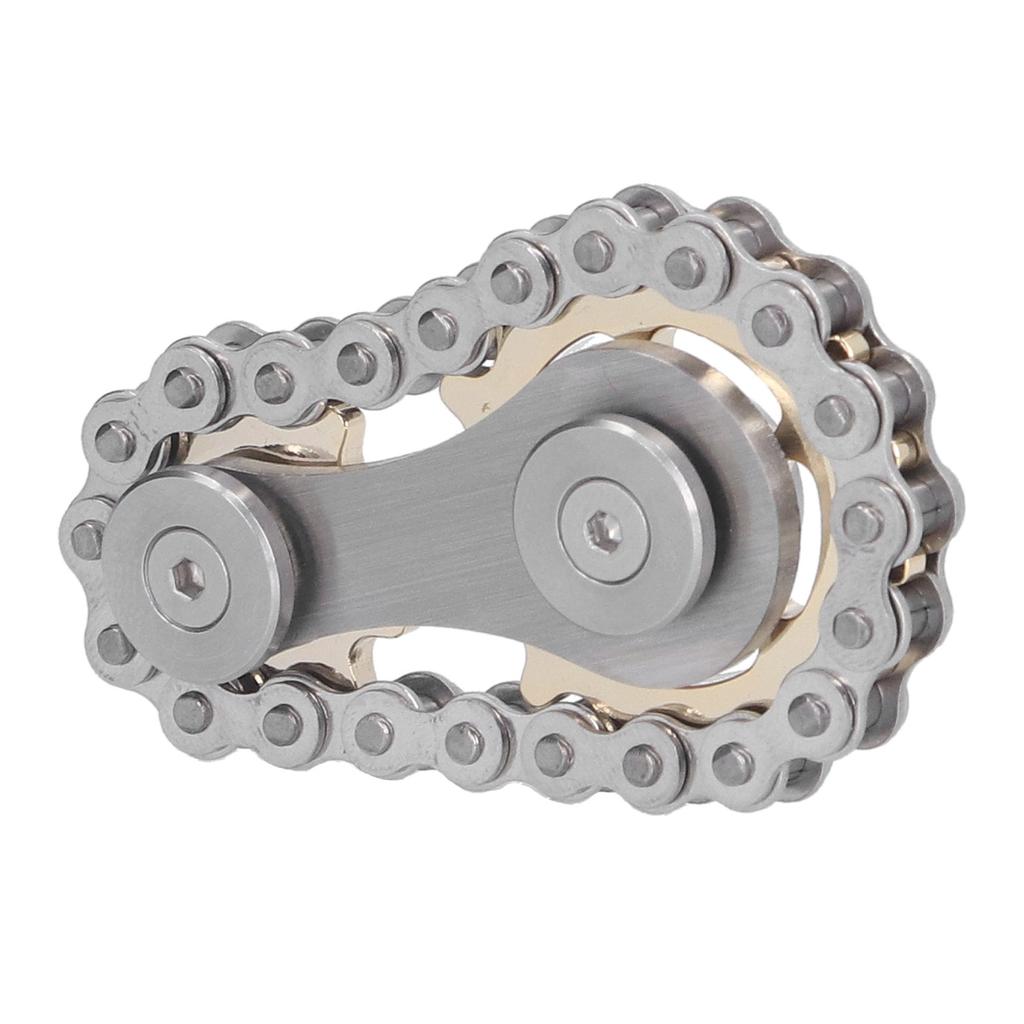 Stainless Steel Fidget Sprocket Toy Children Gears Linkage Bike Chain Toy for ADHDPlating Base