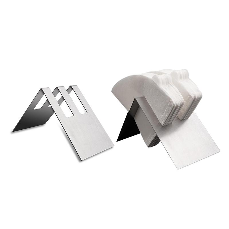 Kaffe pappersfilterhållare i rostfritt stål Kaffepåsar Organiser Förvaringsställ Hem Kök Kontor Café Organisationsmaterial