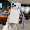 Crossbody Lanyard Shockproof Case For iphone 17 Air 16 16E 15 14 13 12 11 Pro Max Plus Silicone Soft TPU Clear Back Cover