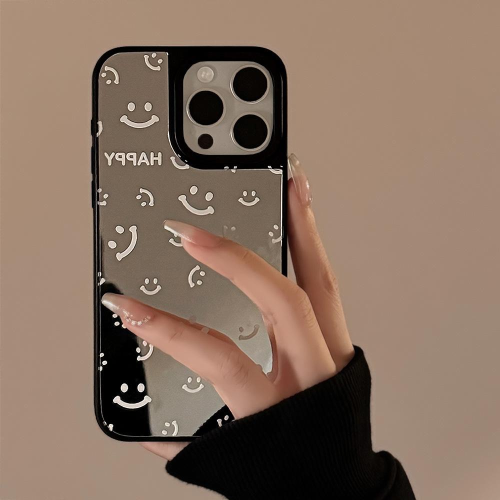 Für Apple 16pro Handyhülle Max Spiegel Lächeln Vollbild für IPhone15 Minimalistisch 13 Sturzsicher 17 Nische Hart