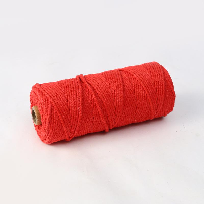 4mm 300m Colored Hand-Woven Cotton Rope for DIY Tapestry and Ornaments