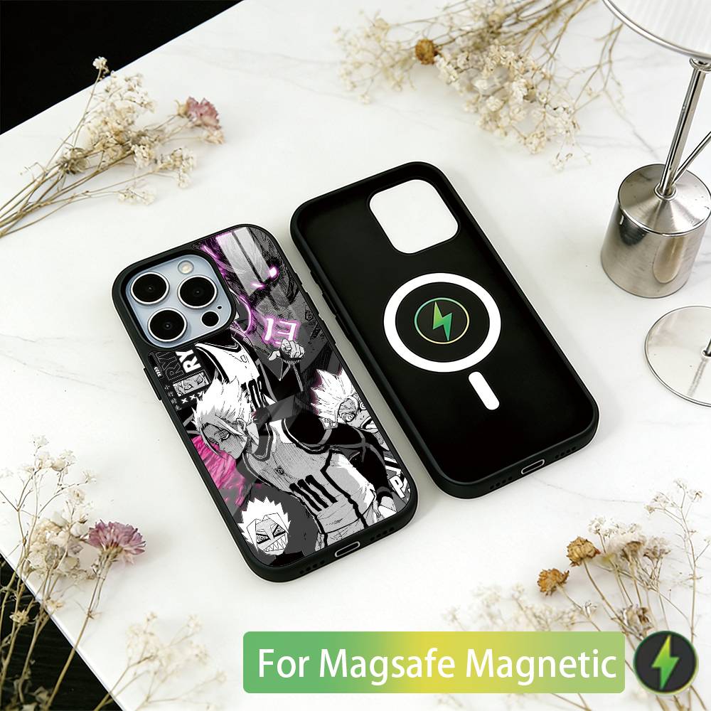 

Blue Lock Shidou Ryusei Phone Case For iPhone17,16,15,14,13,12,11 Plus,Pro Magnetic For Magsafe Wireless Charging iPhone15