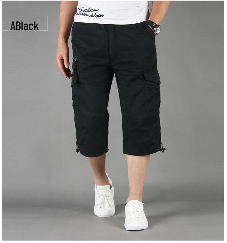 Men's Loose Fit Multi-Pocket Outdoor Cropped Casual Shorts