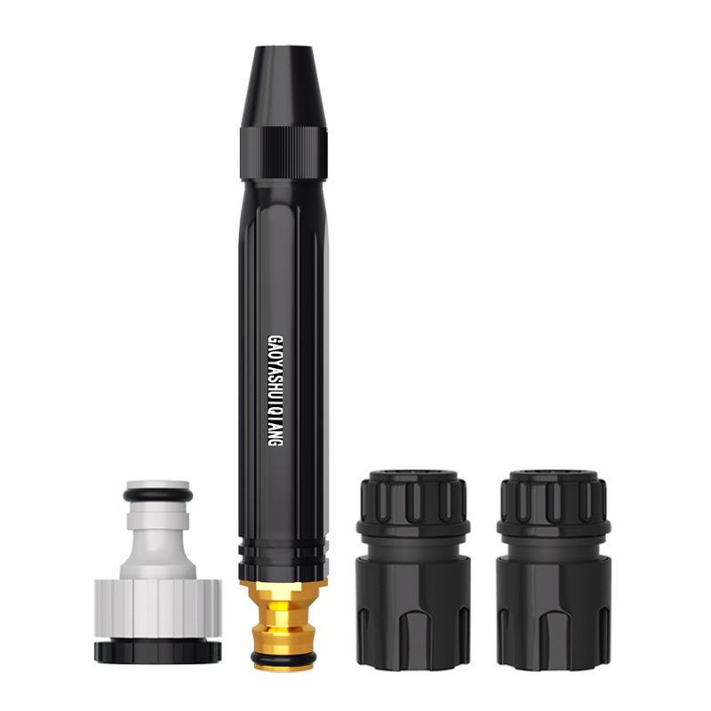 

3-in-1 High-Pressure Nozzle Kit - Direct Spray Gun for Home Car Wash and Garden Watering, Versatile Brass Alloy Quick Connector чёрный