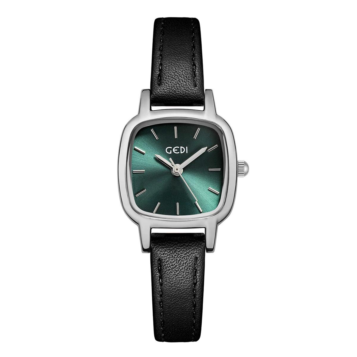 

Новые квадратные и круглые женские часы Niche, модный студенческий ремень, простые кварцевые часы