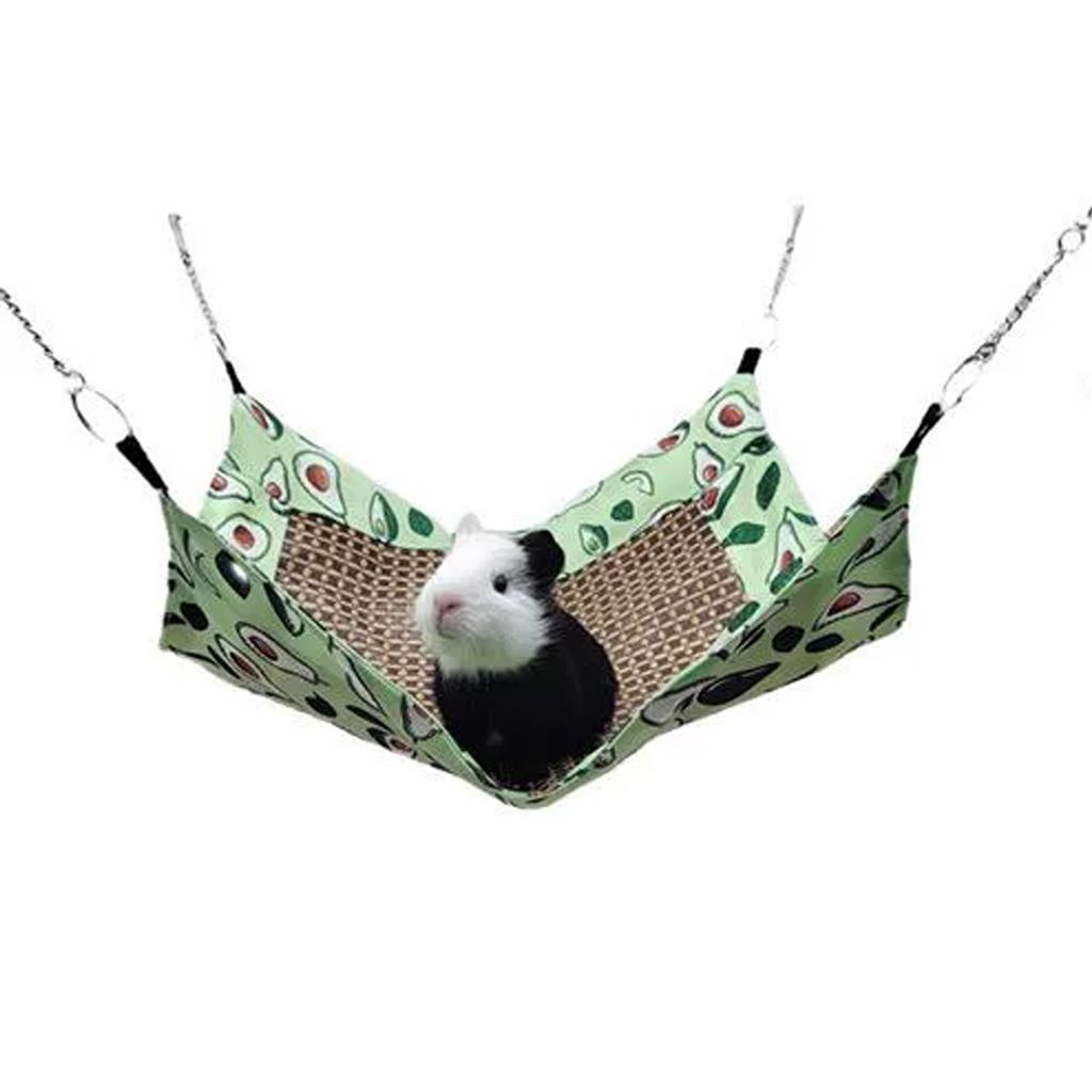 Small Animal Hammock Cooling Mat Summer Cooling Hamster Hammock for Hamster Cage Guinea Pig Rabbit Chinchilla Rodent