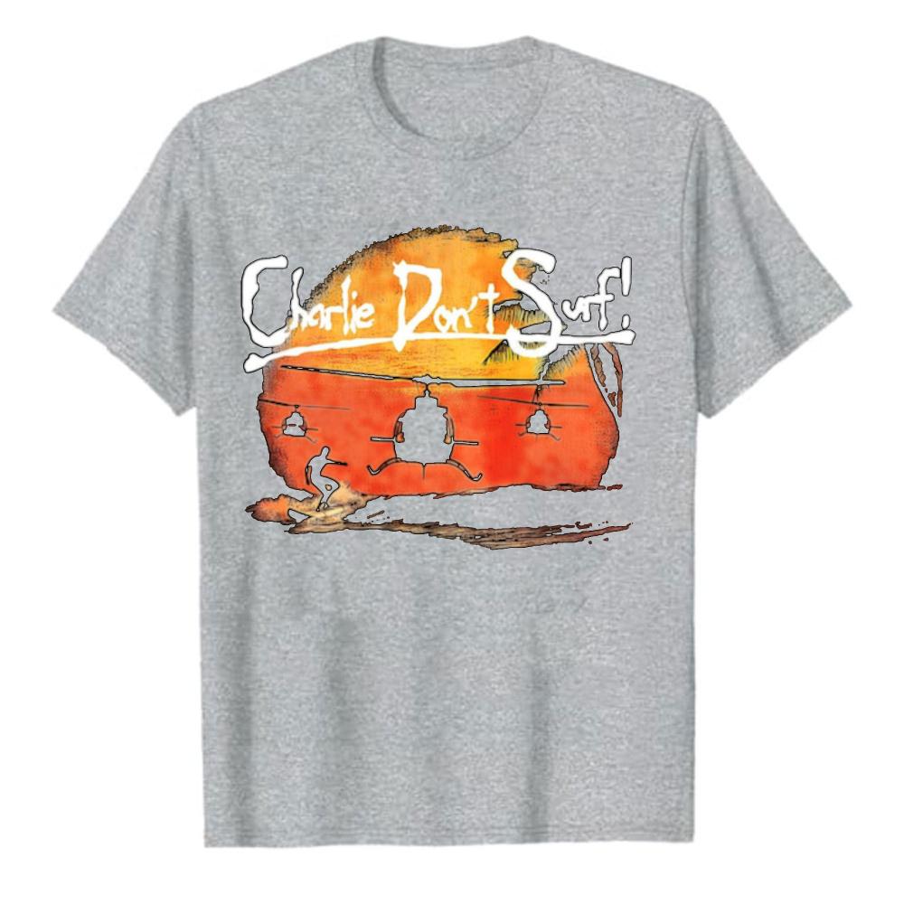 Charlie Dont Surf TShirt Harajuku Graphic T Shirts Outdoors High Quality Cotton Shortsleev Streetwear Unisex Clothing Casual Tee