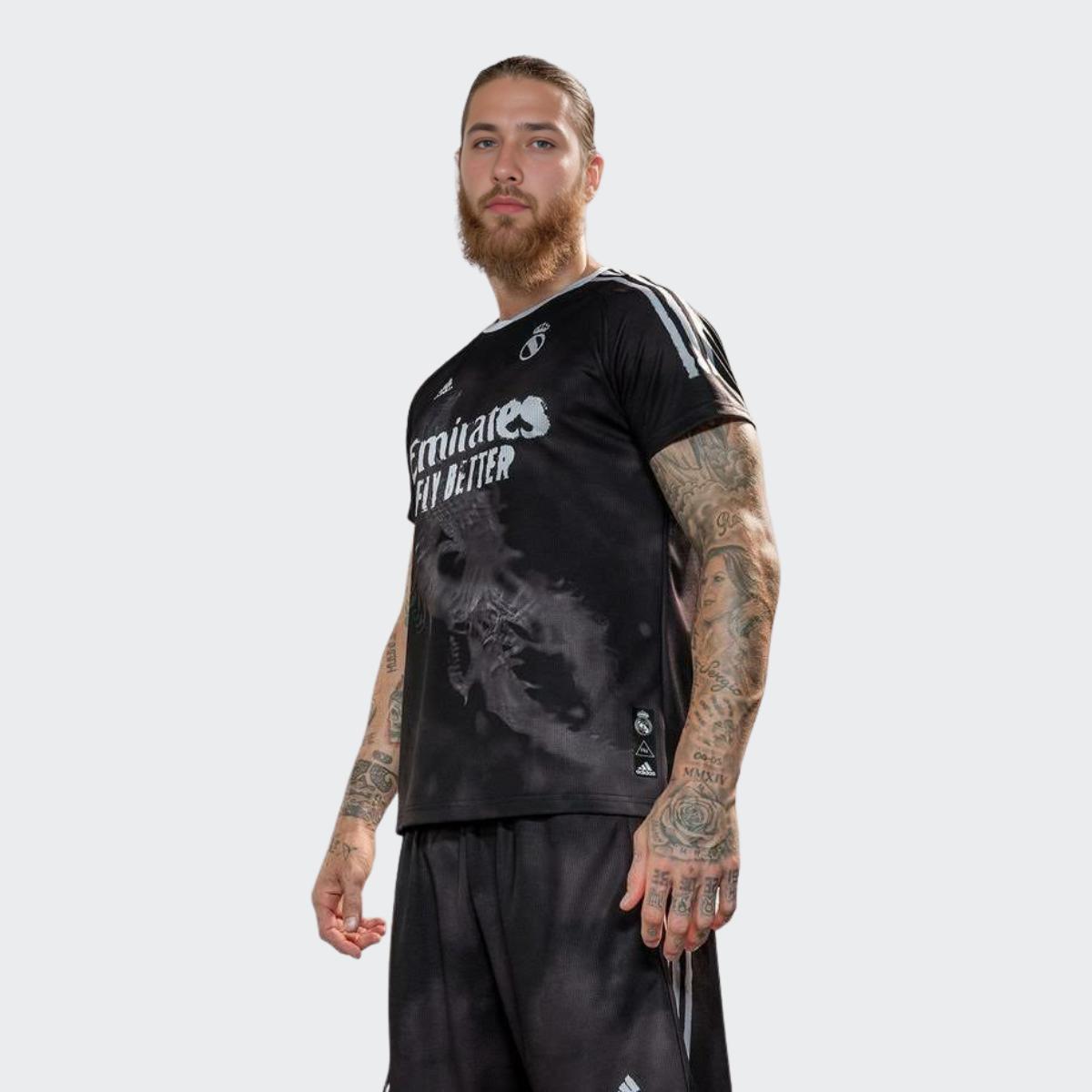 Cheap adidas Real Madrid Human Race Jersey Black/White Men Streetwear GJ9110  | Joom