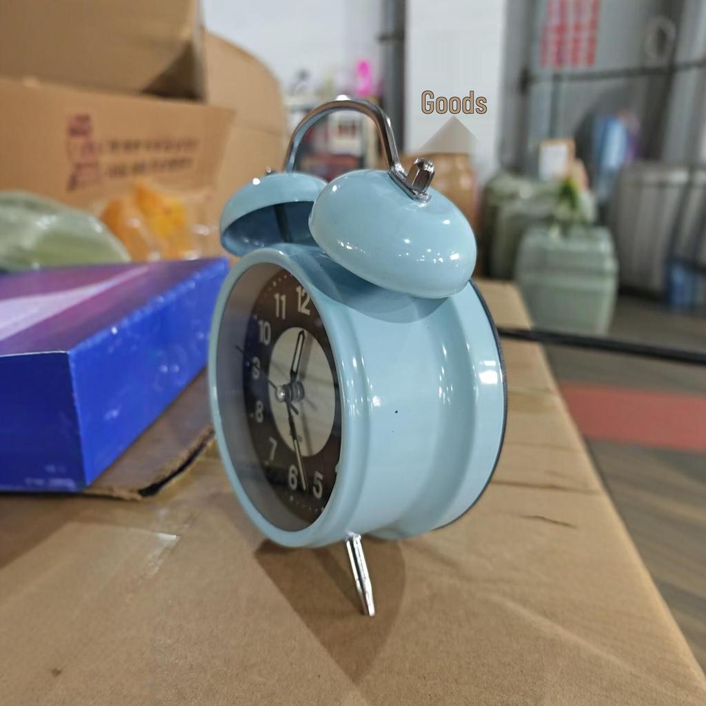 Luminous Silent Student Alarm Clock with Loud Bells and Night Light for Bedroom