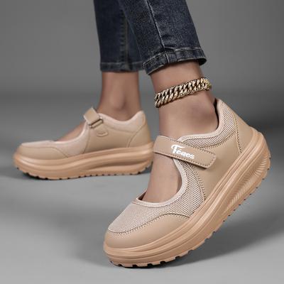 Shoes Women'S Mesh Shoes Women'S Sports Shoes Breathable Casual Platform Rocking Shoes Women'S Travel Mother Shoes Summer