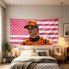 Stendardi da Corsa O-Oscar Piastri Bandiera Americana Rosa Arazzo Sfondo Stanza Appassionati di Motorsport Tessuto Decorazione Murale Rosa per Dormitorio Bandiere