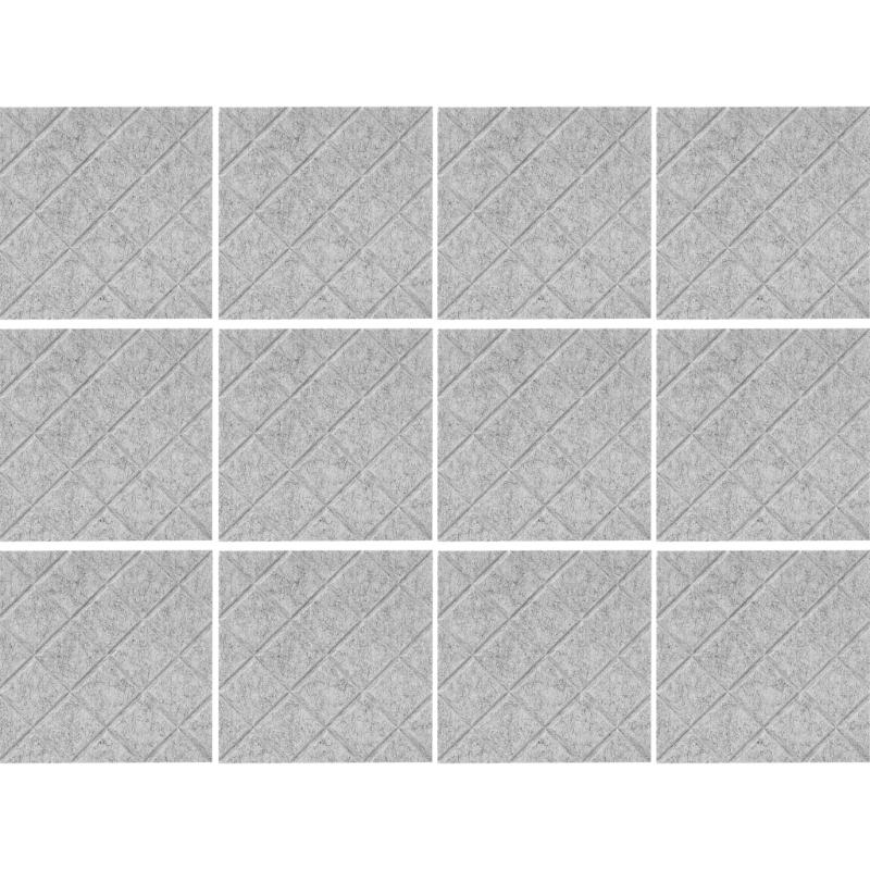 Lot de 12 Panneaux Acoustiques Auto-Adhésifs Panneaux Muraux Insonorisés Adaptés aux Studios d'Enregistrement et aux Salles de Classe
