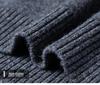 Men's 100% Merino Wool Half-Zip Pullover Sweater - Warm Winter Wear for Middle-Aged Men