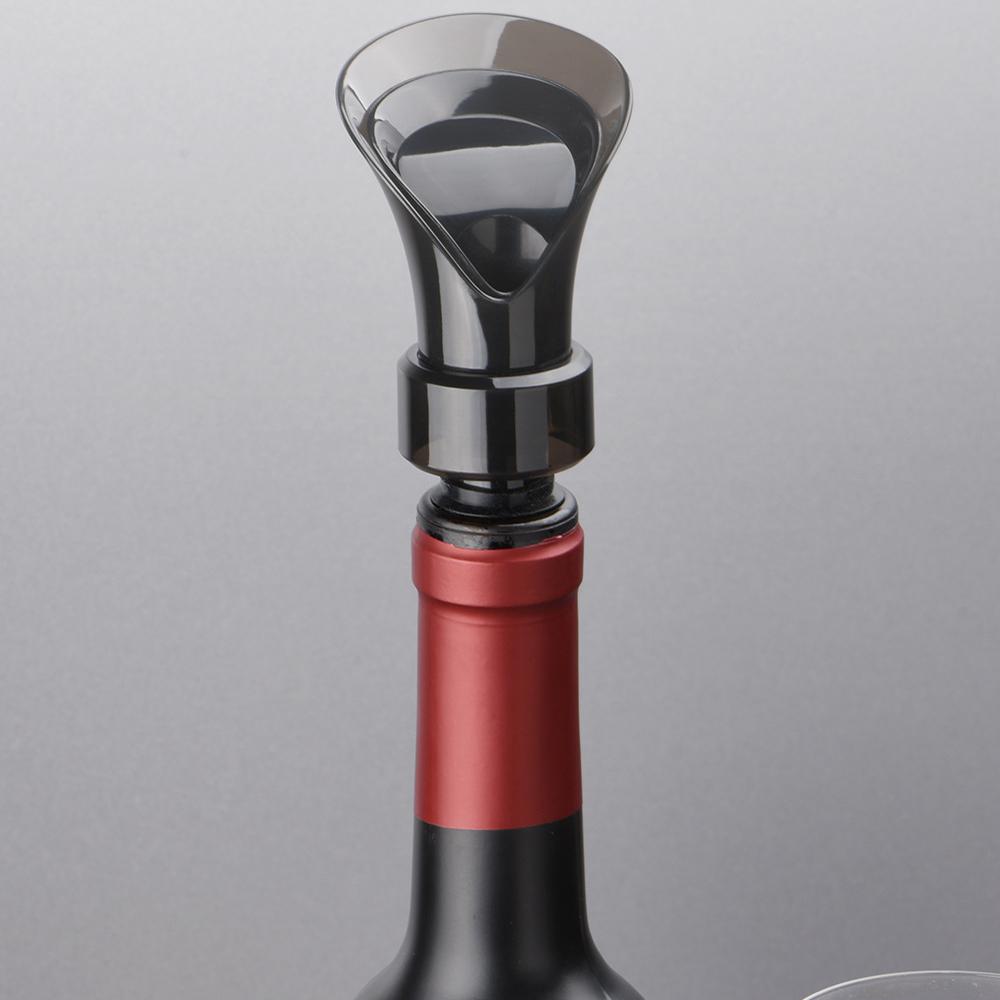 2 In 1 Wine Decanter Red Wine Aerating Pourer Quick Aerating Pouring Tool Aerator Separator Pouring Portable Filter Wine Stopper