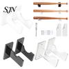 Acrylic Storage Rack 2PCS Baseball Bat Display Stands, Wall Mount Space Saving Holder Holders, Soft Lining Protection Organizers for Sports