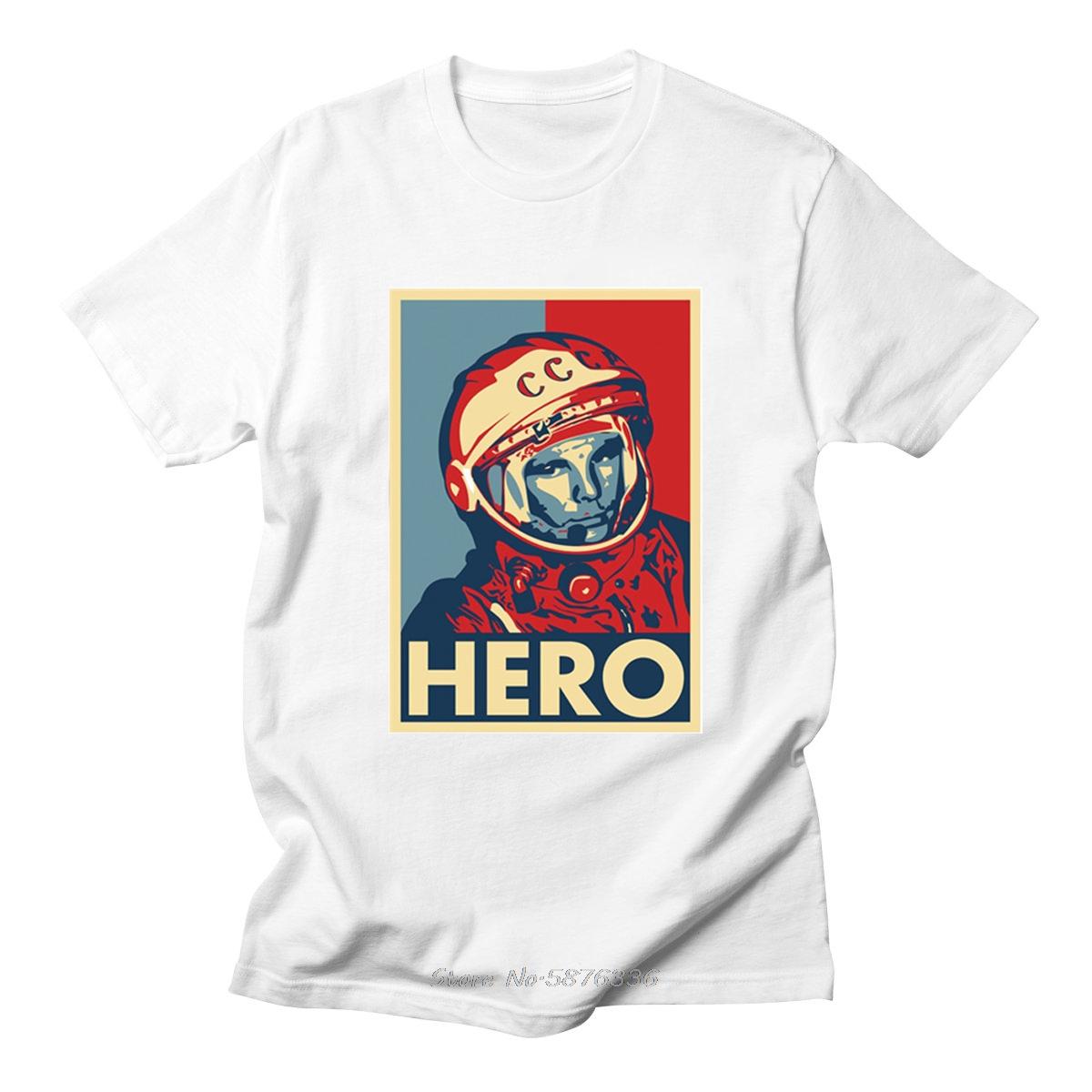 

CCCP USSR Gagarin T Shirt New Design Cotton Mens Tshirt Summer Cool Oneck Men Clothing Tops Tees S