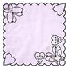 Blooming Anna Sui Large Towel Handkerchief with Rose and Butterfly Embroidery Hand Anna Sui (Purple) [100% Cotton] Women's Towel, Approx. 28cm,