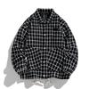Men's spring and autumn new Korean woolen plaid men's jacket loose lapels casual jacket men's versatile