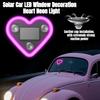 Universal Solar Energy Wiring Free Car LED Triangular Window Love Light Wireless Neon Light C-pillar Atmosphere Car Interior Decora