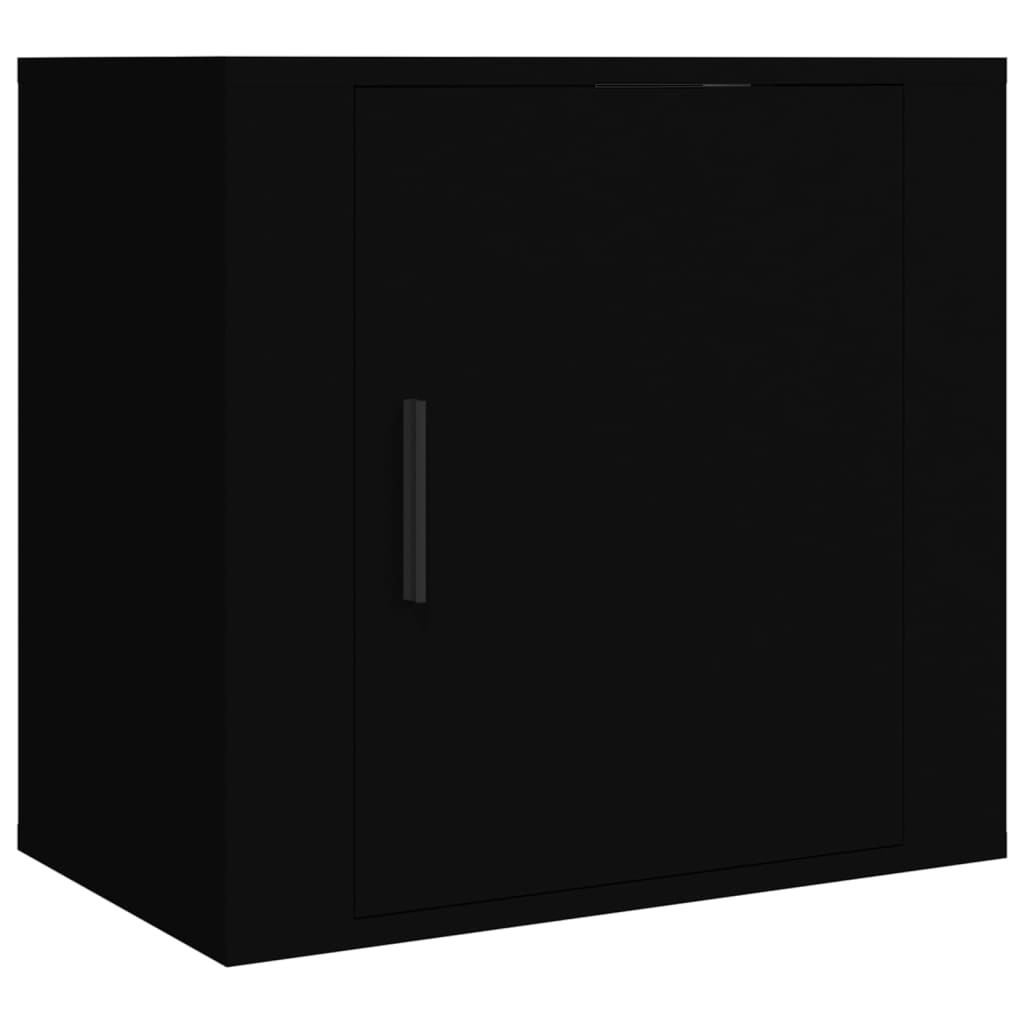 Wall Mounted Nightstands Set of 2 Black 50 X 30 X 47 Cm