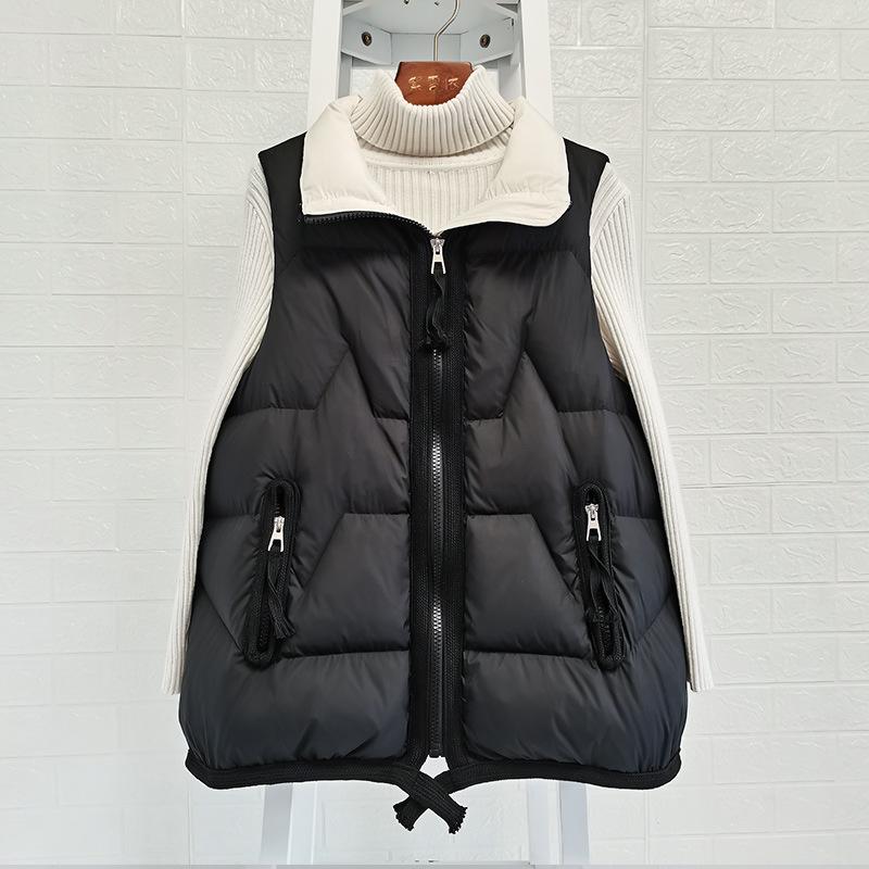Winter Sleeveless Jacket Vest Down Puffer Waistcoat Light Outwear Women