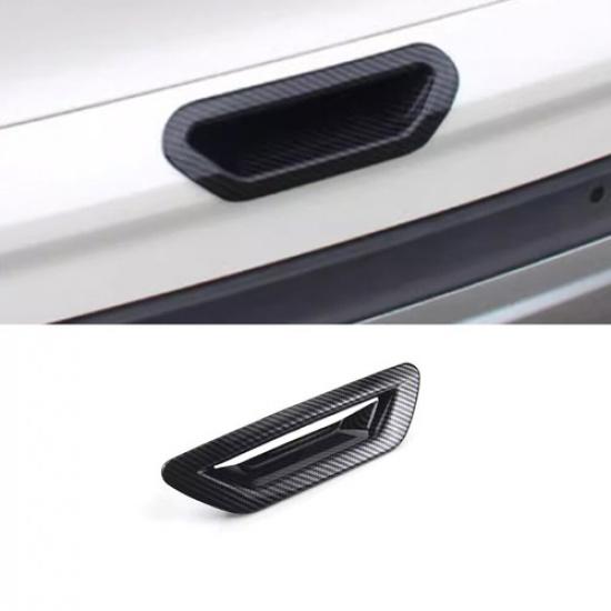 GL Trunk Tailgate Door Bowl Cover Trim For Ford Edge 2015- ABS Carbon Fiber