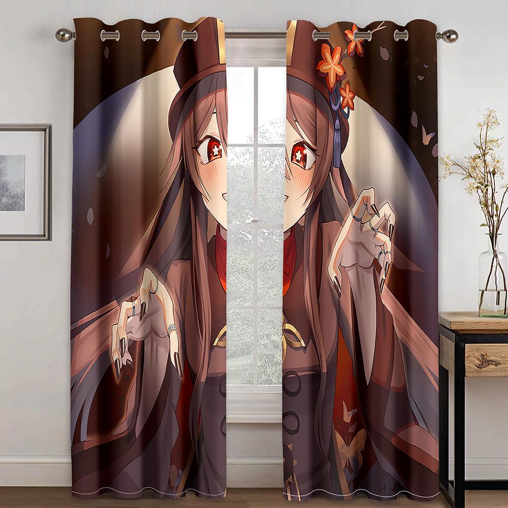 

3D Cartoon Characters Sunshade Curtains Kids Room Bedroom Decorative Curtains 2 Panel Children s Study Living Room Curtains 50W130H(CM)X2PCS&HooK