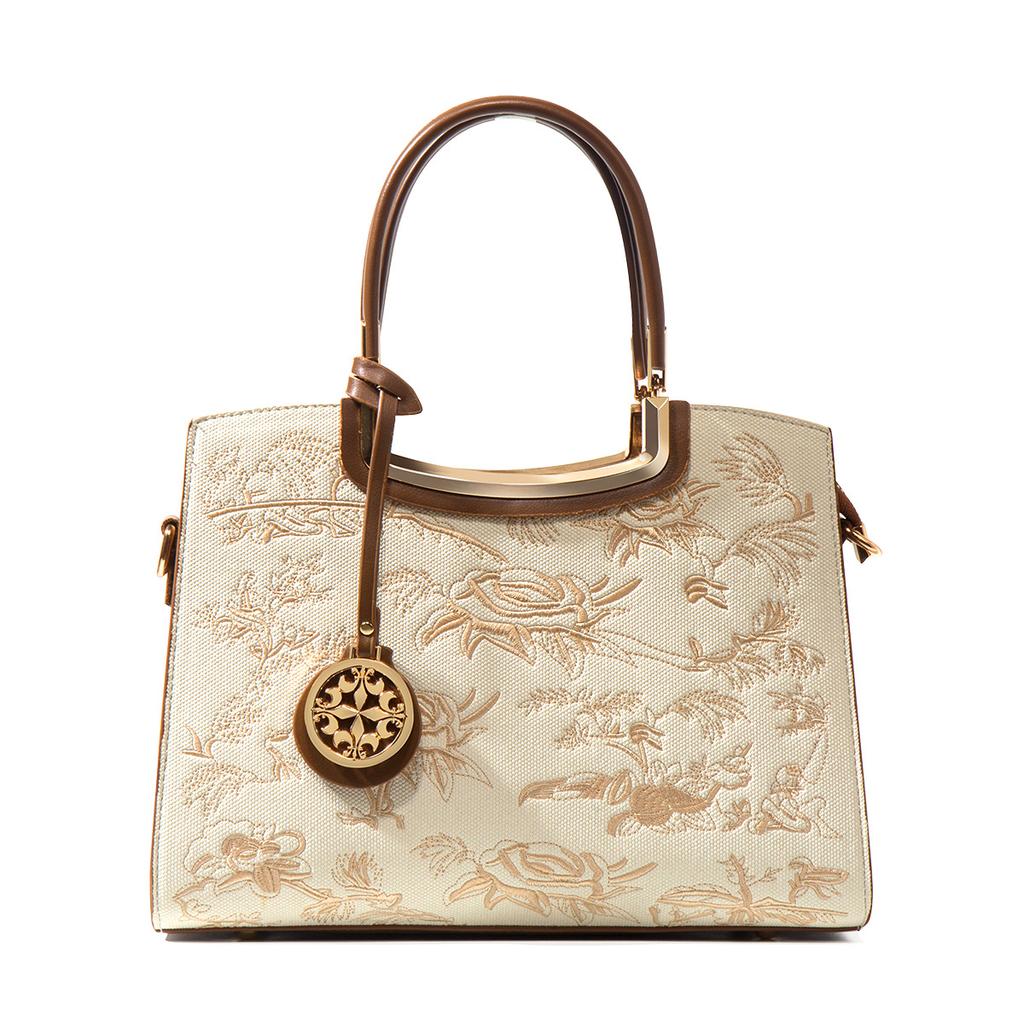 Mother'S Day Gift, Mother Bag, Women'S Bag, Handbag, Large Capacity Single Shoulder, High-End Rose Embroidery