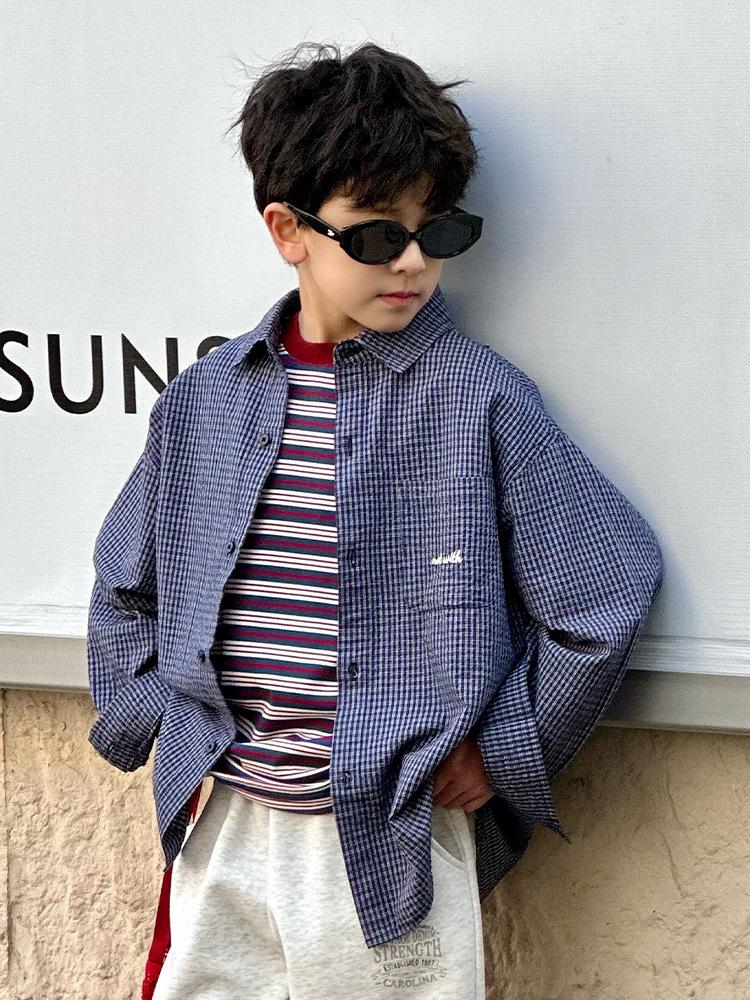 2025 Spring Retro Plaid Shirts for Boys and Girls