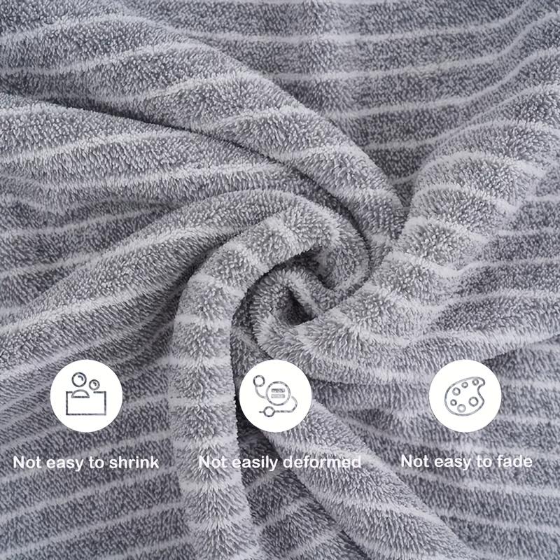 Asciugamano da bagno extra large a righe con stelle, in fibra di corallo ad alto assorbimento, ad asciugatura rapida, non perde pelucchi, resistente asciugamano da spiaggia