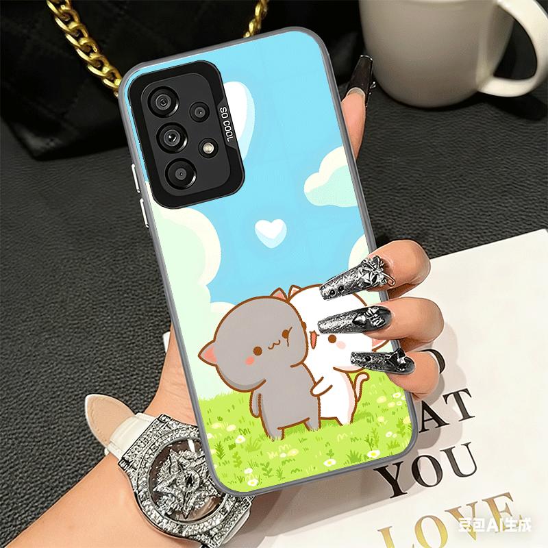 Cartoon Cute Peach Goma Shockproof Phone Case for Samsung A17 A16 A15 A14 A37 A57 A36 A56 A26 A35 A55 A25 A34 A54 A24 A13 A23 A3