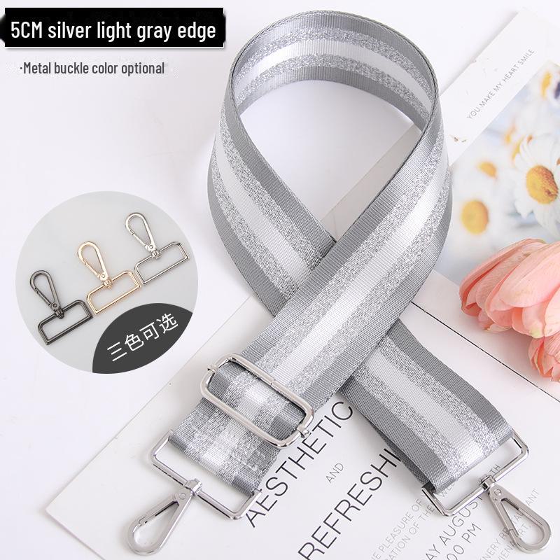 

Регулируемый широкий ремень для сумки золотого и серебряного цвета шириной 5 см: Универсальный аксессуар на плечо для женщин Light Gold Buckle