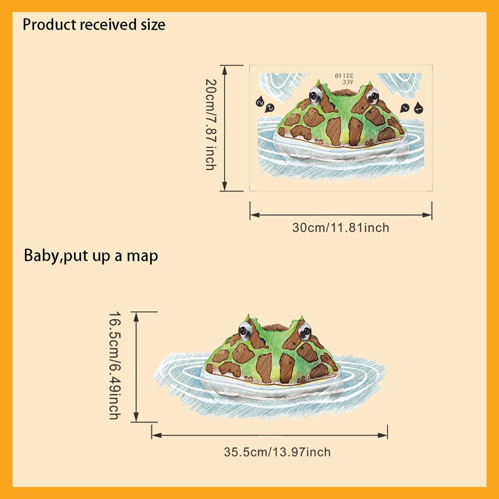 Goofy Frog Toilet Stickers, Creative Waterproof Removable Self-Adhesive for Bathroom Home Decor