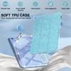 For iPad (2025)/iPad 10.9 (2022) Case with Pencil Slot Tri-Fold Stand Glitter Protective Tablet Cover Support Auto Wake/Sleep