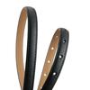 Women's Fashionable Genuine Leather Black Thin Belt for Skirt, Suit, Jeans - Versatile, Simple, Korean Style