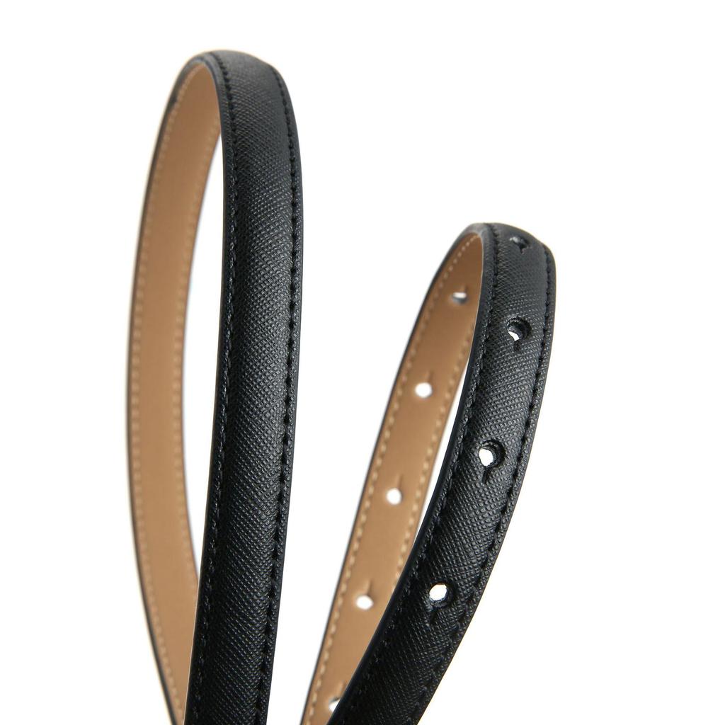 Women's Fashionable Genuine Leather Black Thin Belt for Skirt, Suit, Jeans - Versatile, Simple, Korean Style