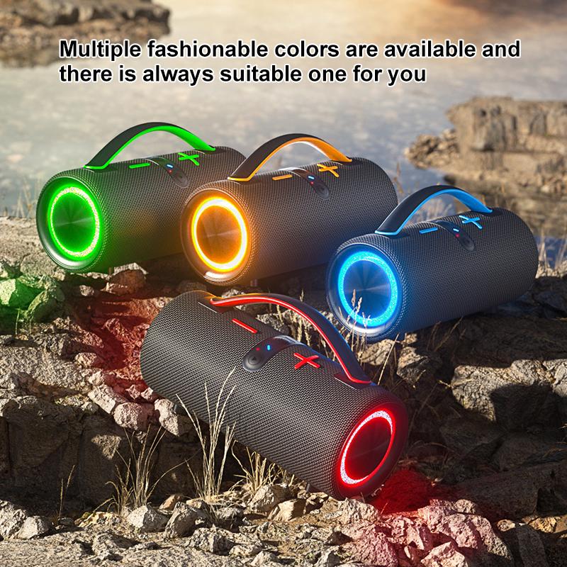 Rockmia EBS-618 30w Portable Powerful Bass Speaker Bluetooth 5.3 Outdoor Waterproof IPX5 3600mah With Handle Aux TF Card USB Player