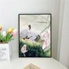 1pc Traditional Chinese Feng S-Shui Plum Orchid Bamboo Landscape Self-adhesive Art Poster Waterproof Paper Sticker Wall Decor